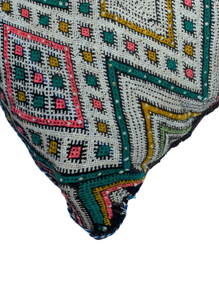 Ain Leuh Vintage Pillow - Gemstone Hues