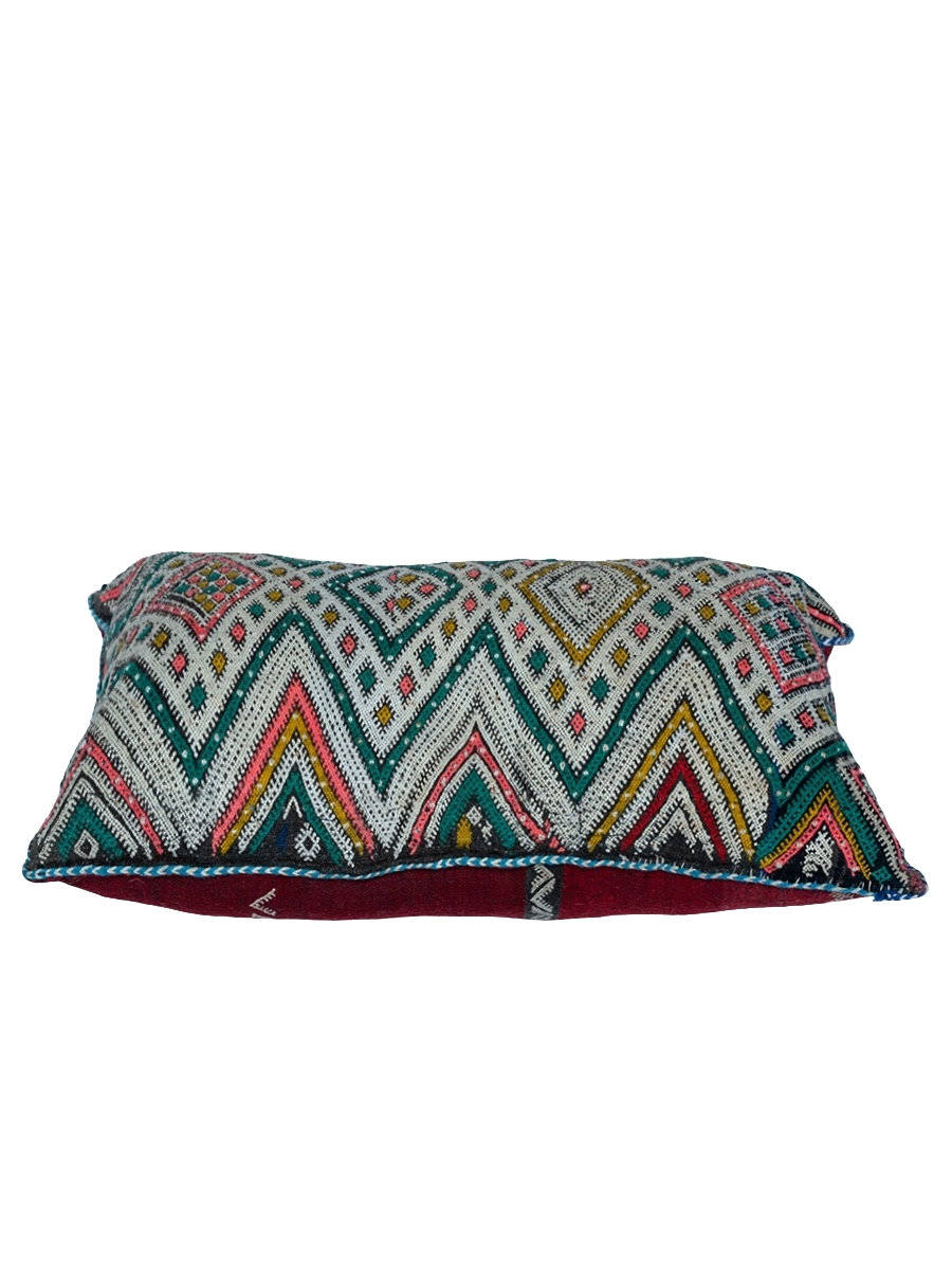 Ain Leuh Vintage Pillow - Gemstone Hues