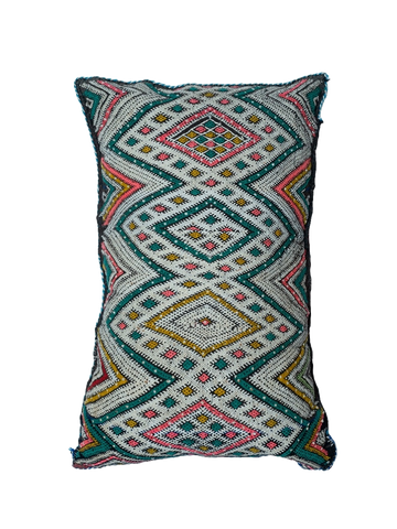 Ain Leuh Vintage Pillow - Gemstone Hues