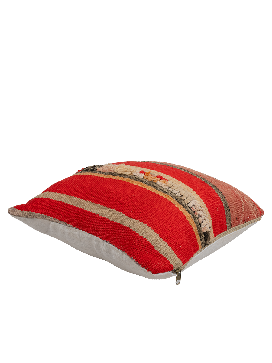 Anzal's Striped Hanbel Pillow - Vintage, Red