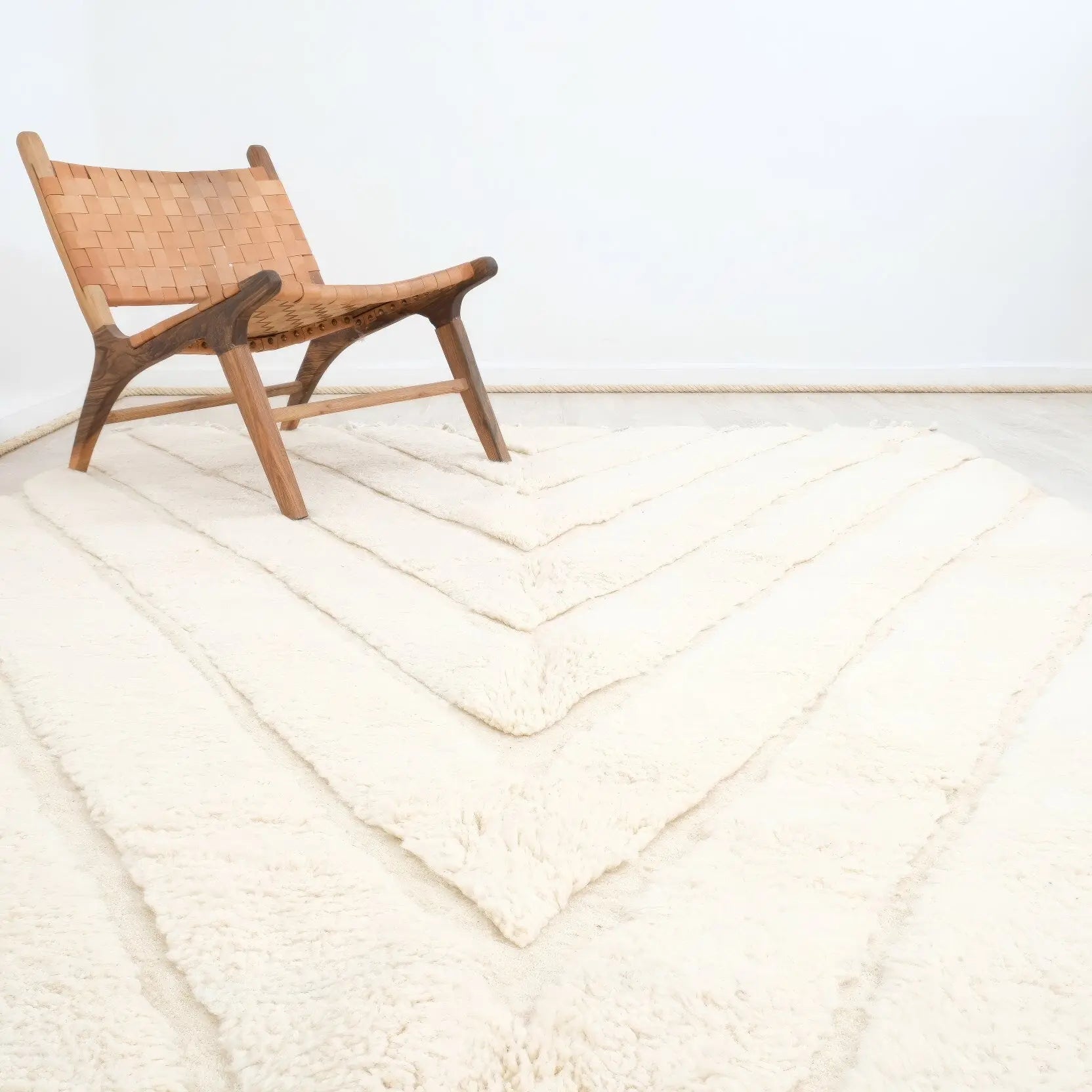 Soft Cream Custom Moroccan Rugs Made
